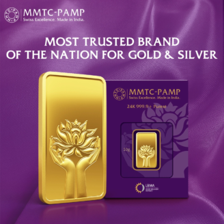 Lotus 24k (999.9) 10 gm Gold Bar